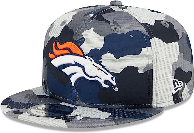 New Era Denver Broncos Training Camp 2022 NFL Camo 9FIFTY Snapback Hat Cap