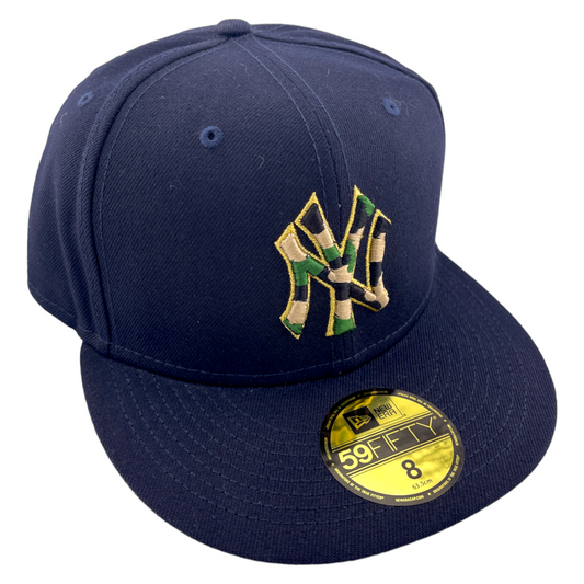 New Era New York Yankees Camouflage Gold Logo Navy Blue/Camo UV 59FIFTY Hat Cap