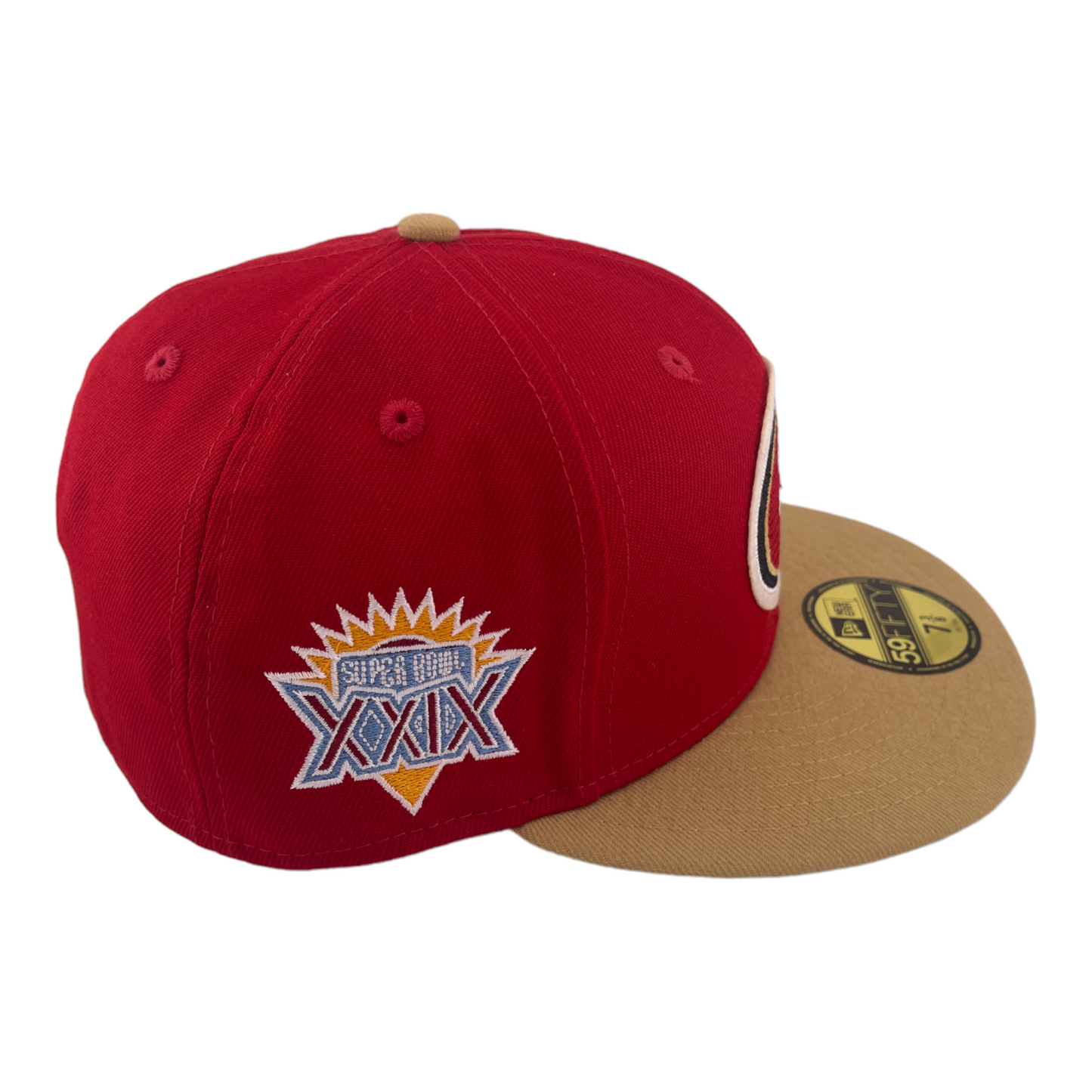 New Era San Francisco 49ers Super Bowl XXIX Patch Letterman 59FIFTY Fitted Hat Cap