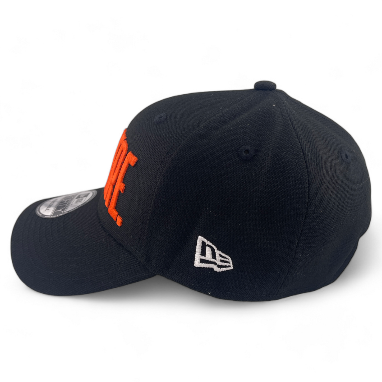 New Era New York Knicks “We Here” Black Orange Patch 9Forty Adjustable Hat Cap