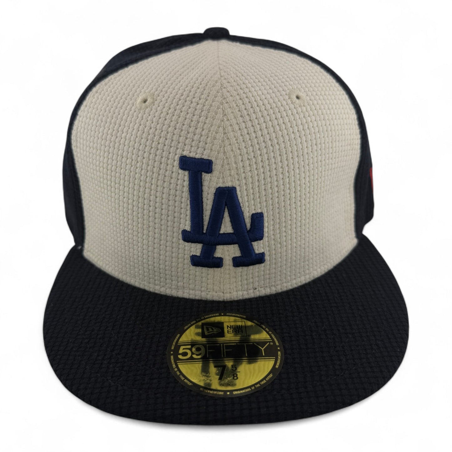 New Era Los Angeles Dodgers MLB Thermal Front Navy Blue/Cream 59FIFTY Fitted Hat