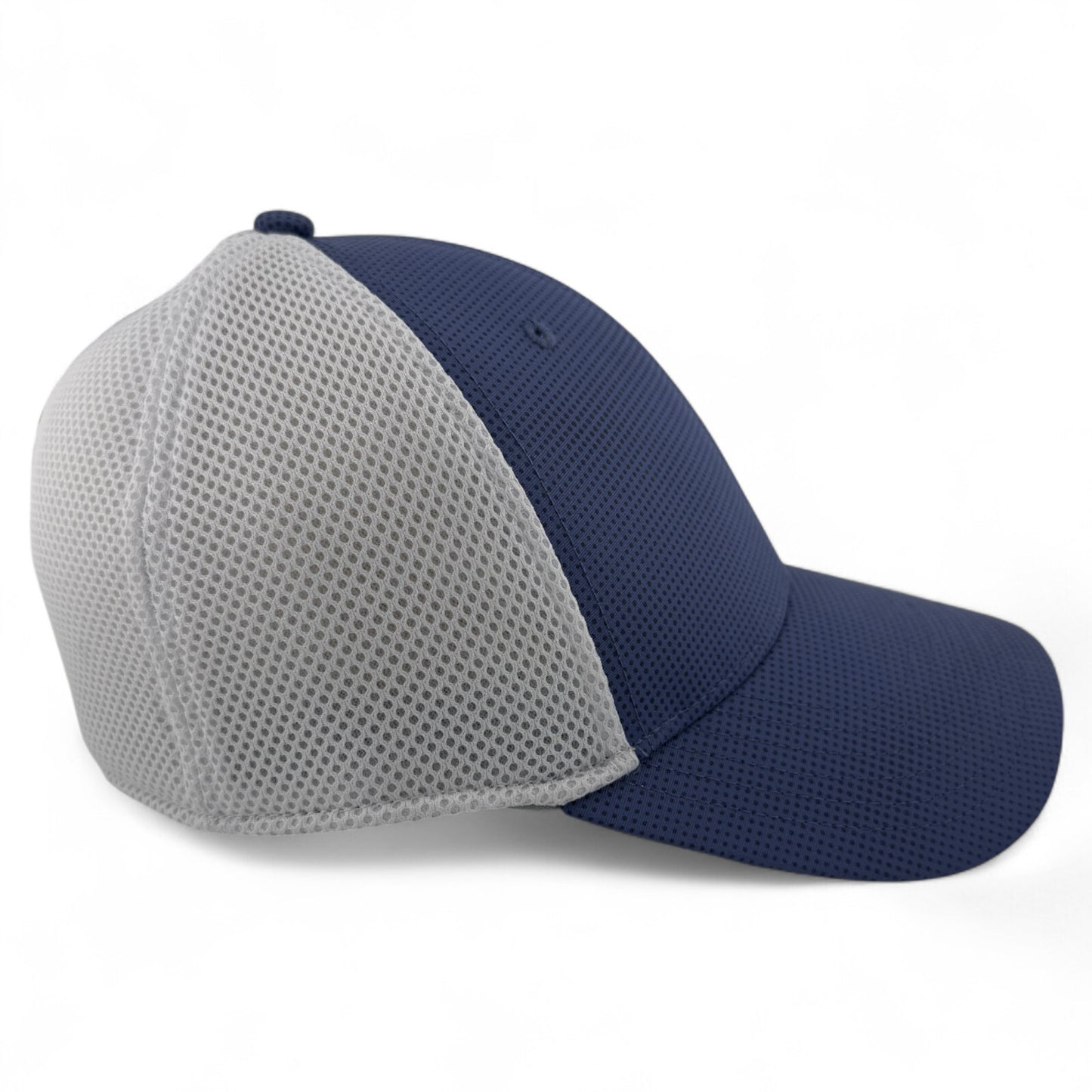 Under Armour Print Logo Blue/White HeatGear Neo Mesh Back Flex Fit Hat Cap