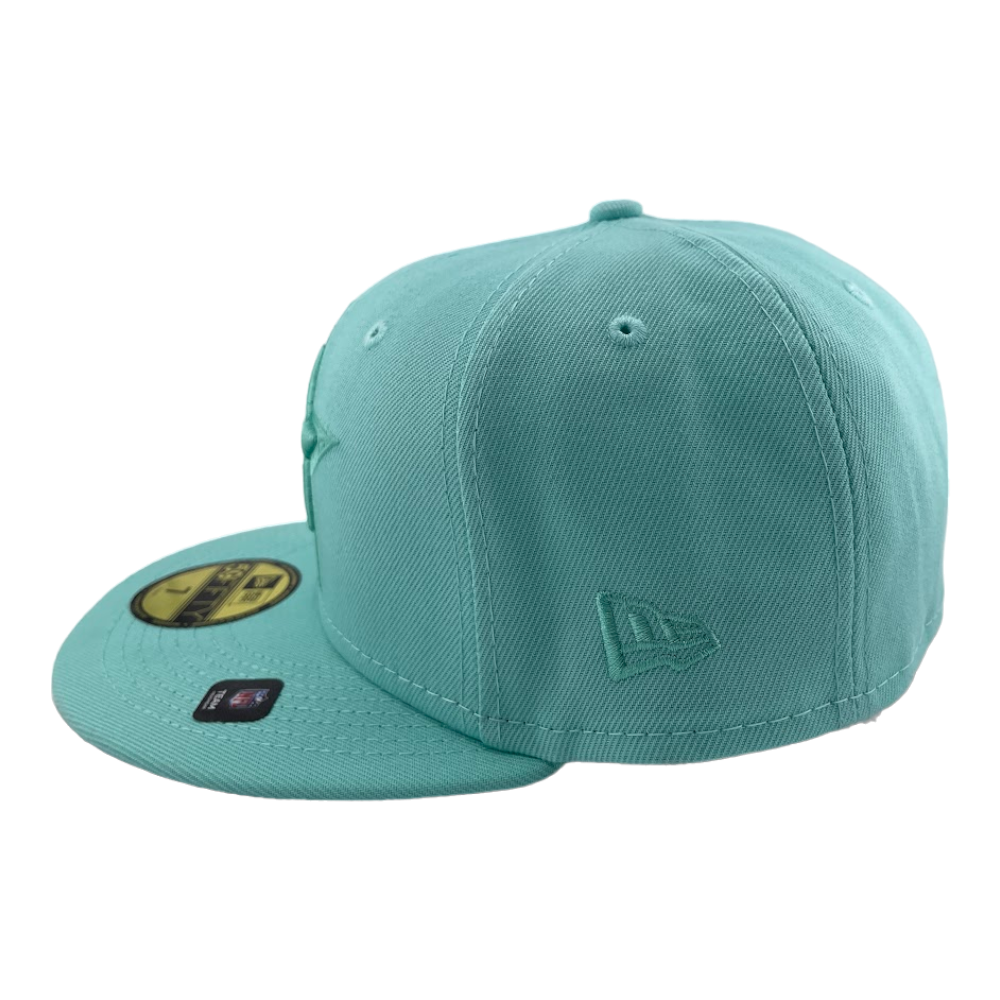 New Era Dallas Cowboys Color Pack Solid Turquoise Blue UV 59FIFTY Fitted Hat Cap