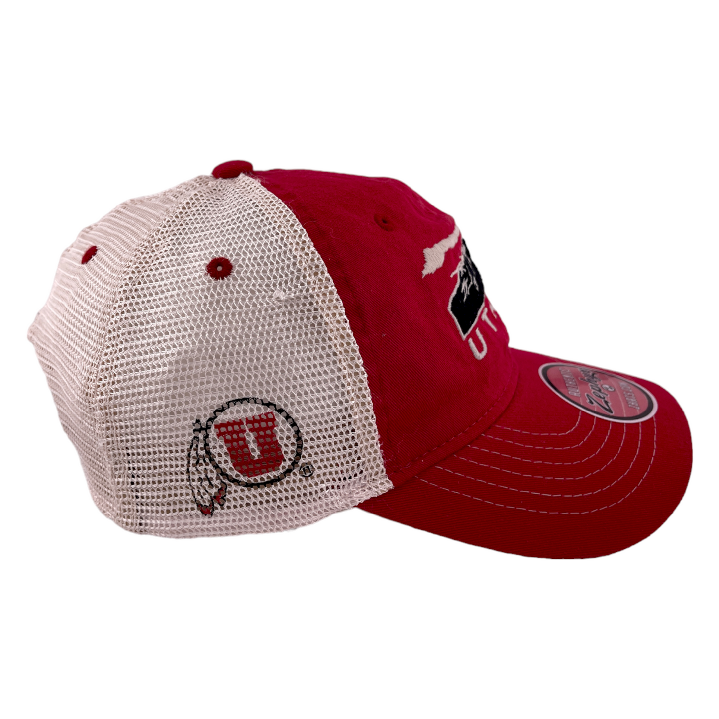 Zephyr University of Utah Utes NCAA Wickler Mesh Back Adjustable Hat Cap