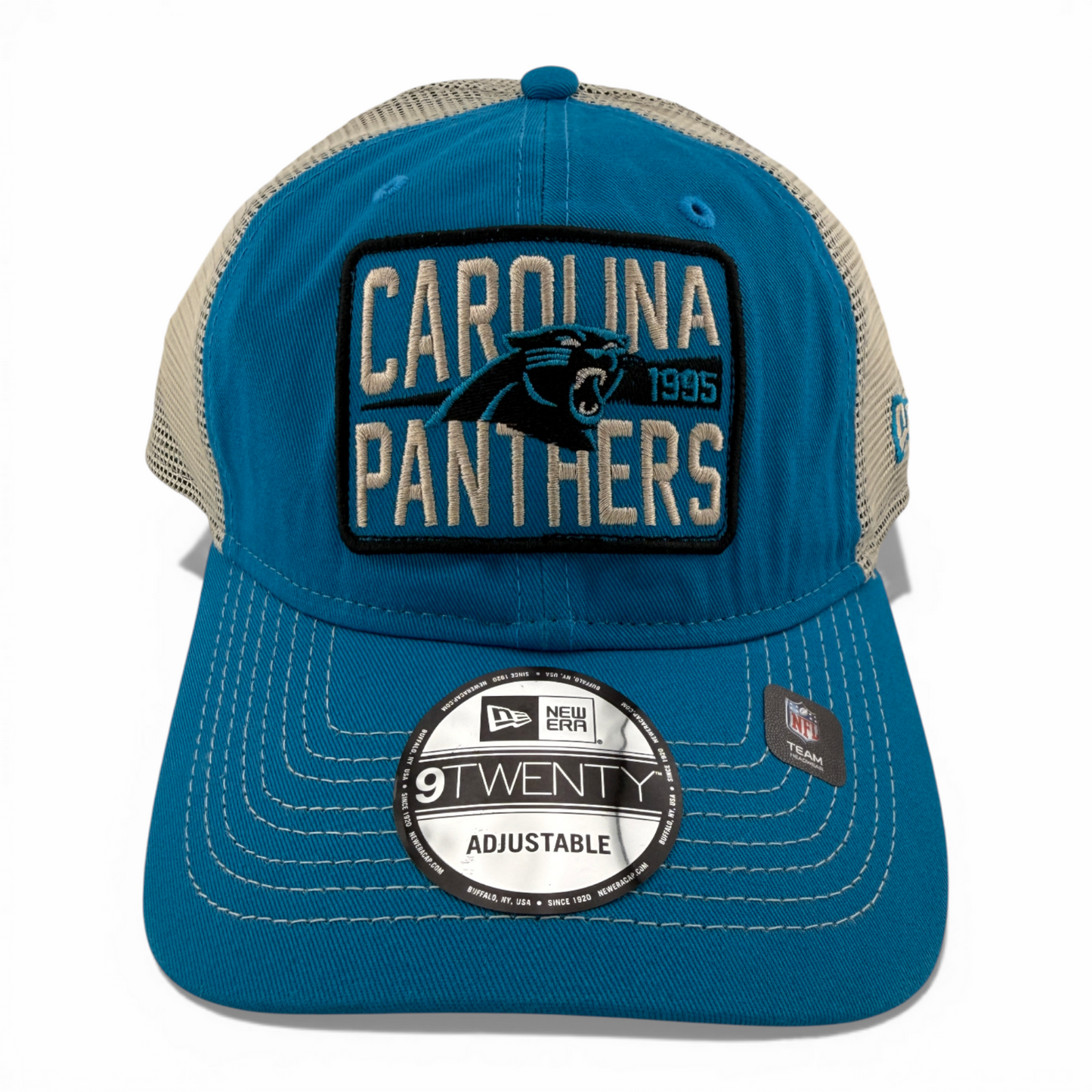 New Era Carolina Panthers NFL Devoted Trucker 9Twenty Snapback Adjustable Hat