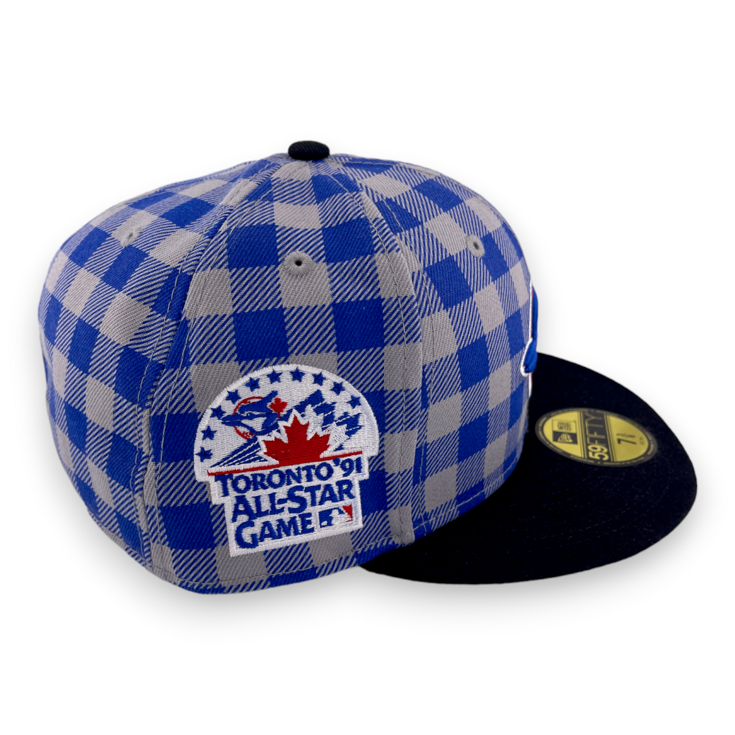 New Era Toronto Blue Jays 1991 All-Star Game Plaid Checkered Blue 59FIFTY Hat Cap