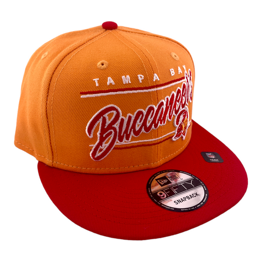 New Era Tampa Bay Buccaneers Team Script NFL Orange/Grey UV 9FIFTY Snapback Hat Cap