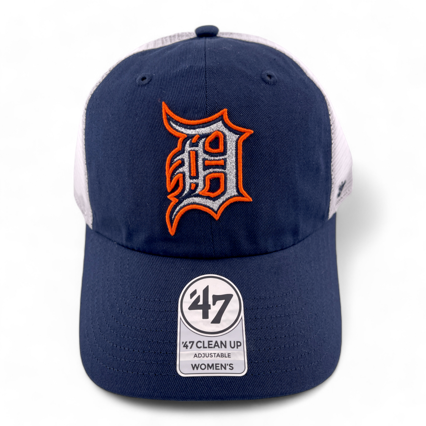 '47 Brand Detroit Tigers MLB Glitzy Women's Clean Up Mesh Snapback Dad Hat Cap