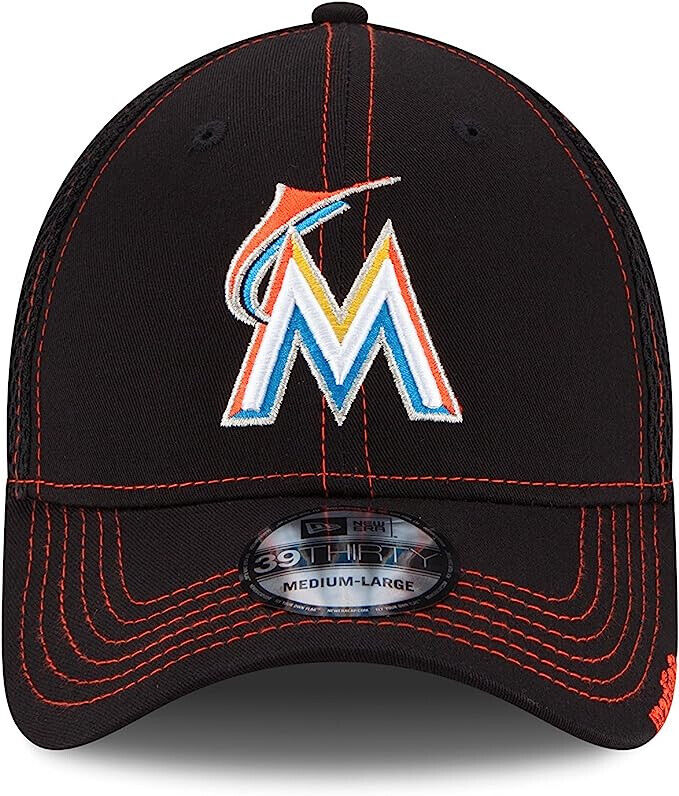 New Era Florida Miami Marlins Neo MLB Black/Orange 39Thirty Hat Cap