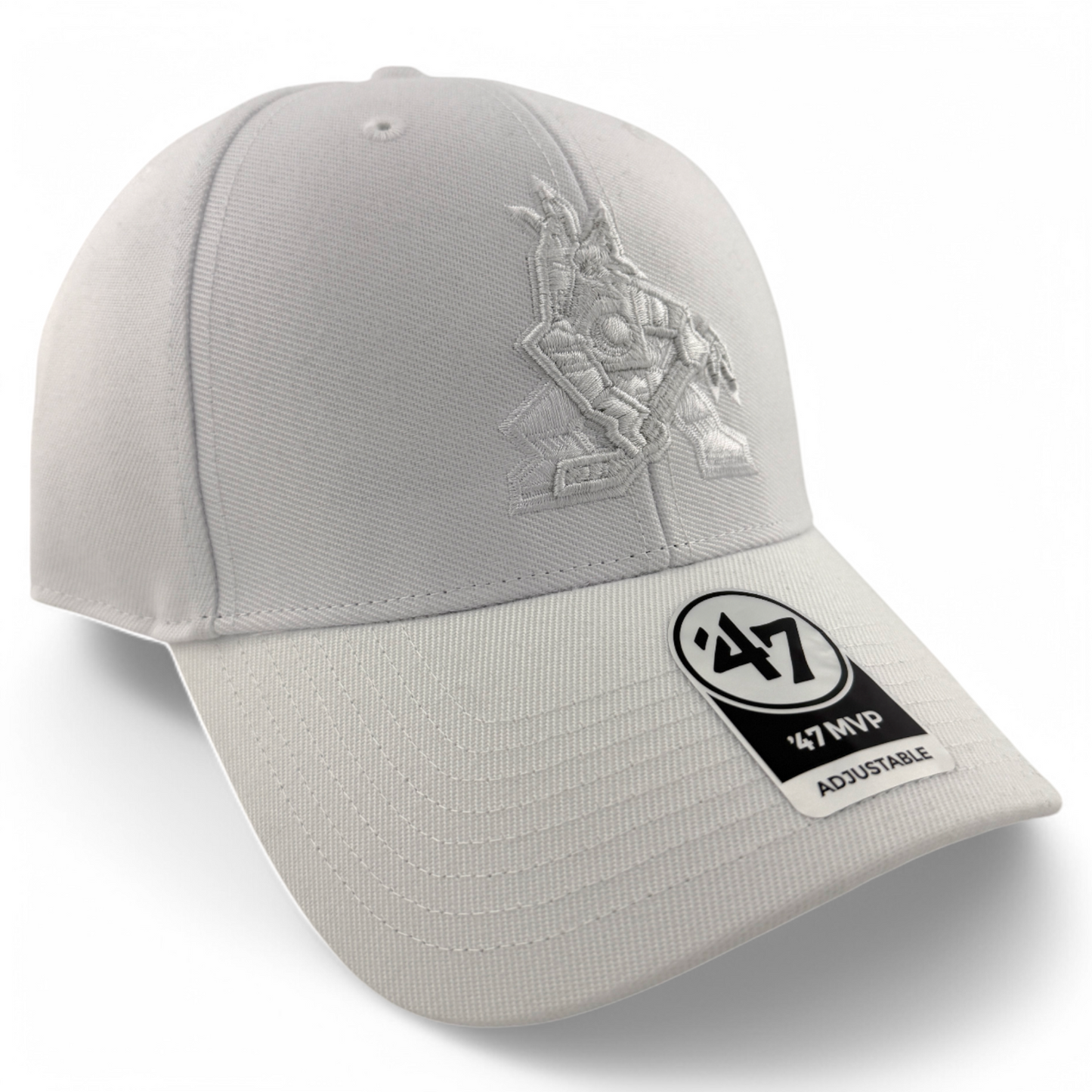 '47 Brand Arizona Coyotes NHL Kachina Solid White Logo MVP Adjustable Hat Cap