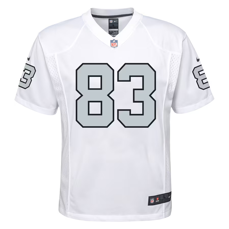 Nike Las Vegas Raiders Darren Waller #83 Alternate White Grey Game Day Jersey