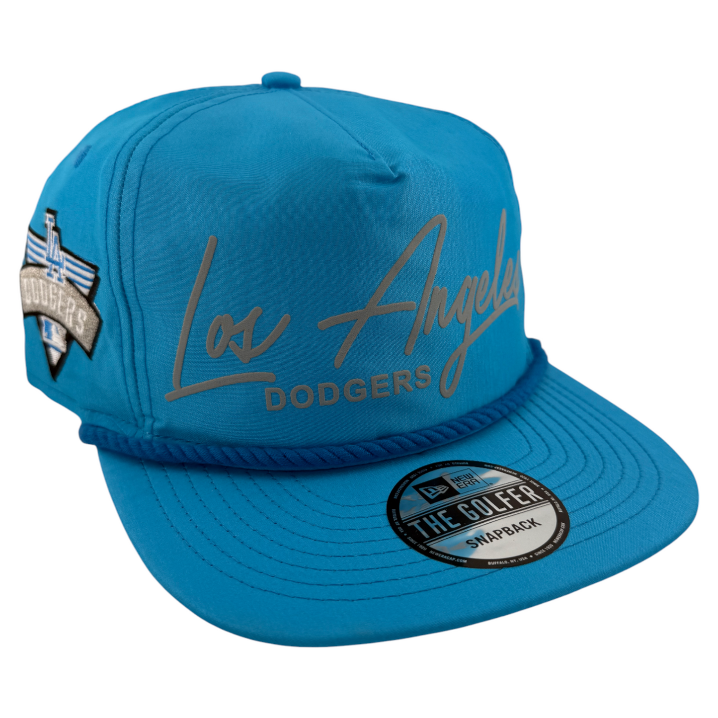 New Era Los Angeles Dodgers Neon Script The Golfer Rope A-Frame Snapback Hat Cap