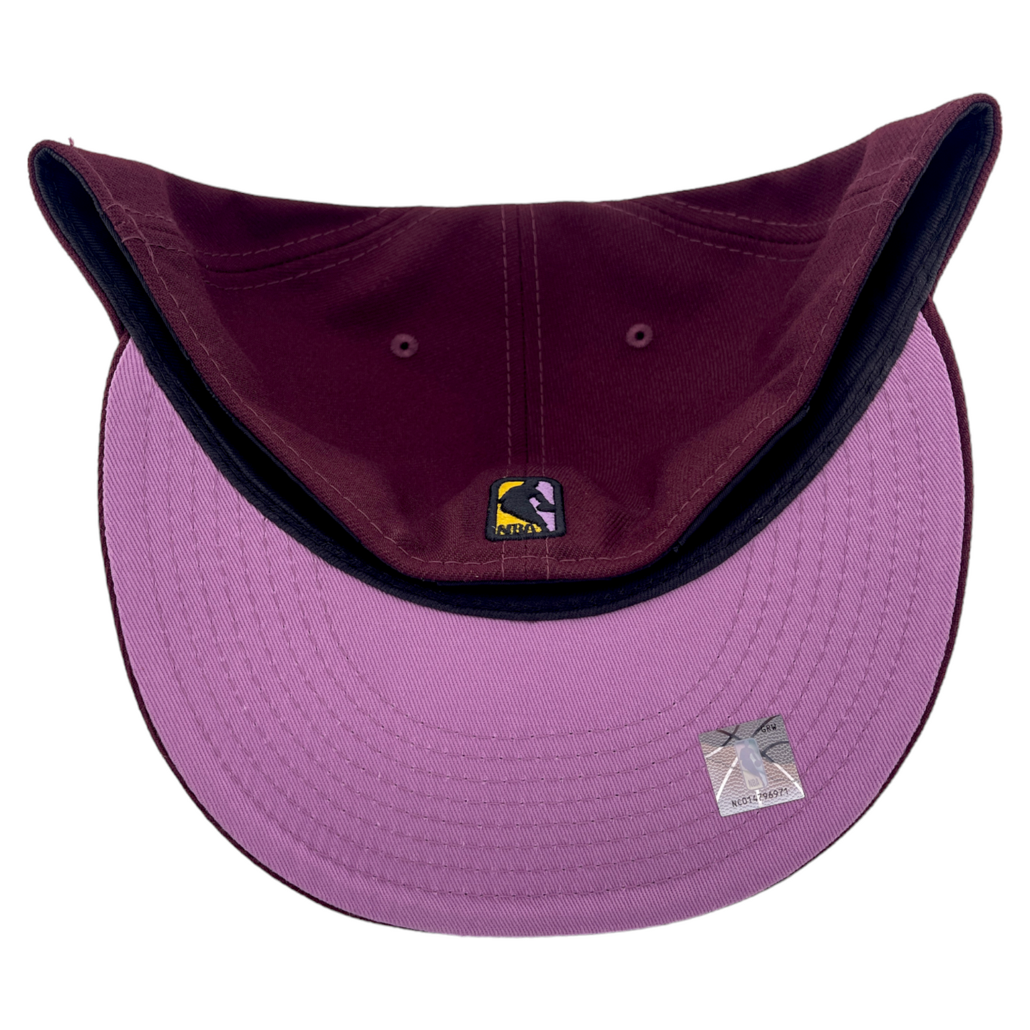 New Era Toronto Raptors Retro Logo NBA Burgundy/Pink UV 59Fifty Fitted Hat Cap