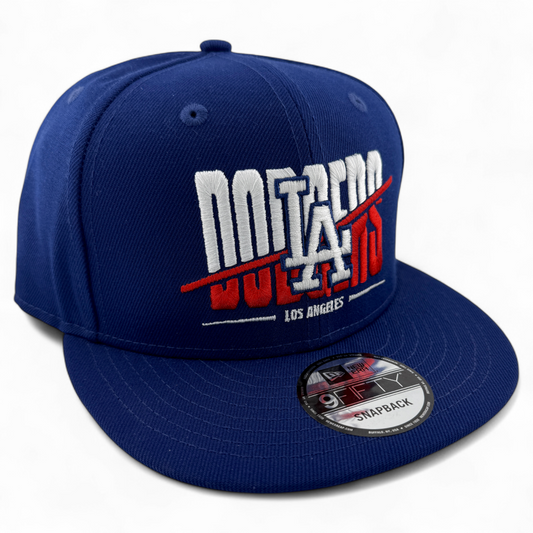 New Era Los Angeles Dodgers MLB Sliced Logo 9FIFTY Snapback Adjustable Hat Cap