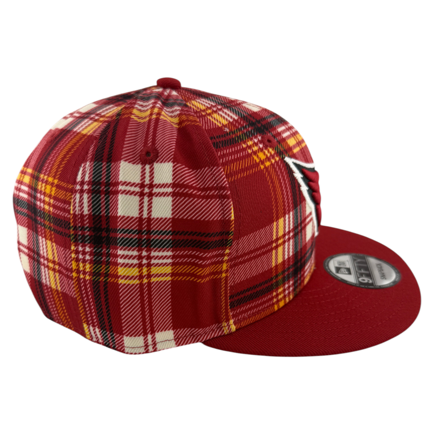 New Era Arizona Cardinals 2024 Sideline Plaid 9Fifty Snapback Adjustable Hat Cap