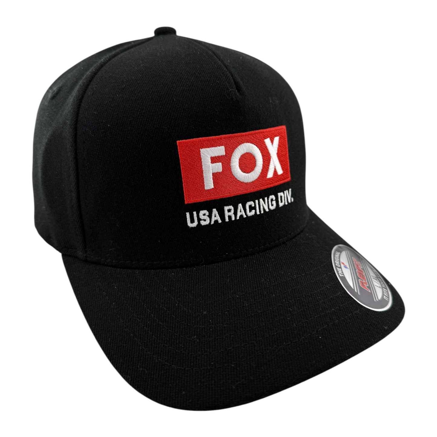 Fox Racing USA Div. 1974 Dial Black A-Frame Stretch Flex Fit Adult Hat Cap