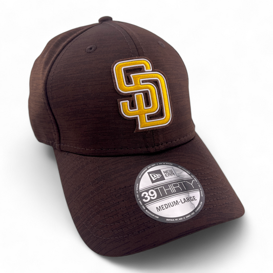 New Era San Diego Padres MLB 2023 Clubhouse Brown 39Thirty Stretch Fit Hat Cap