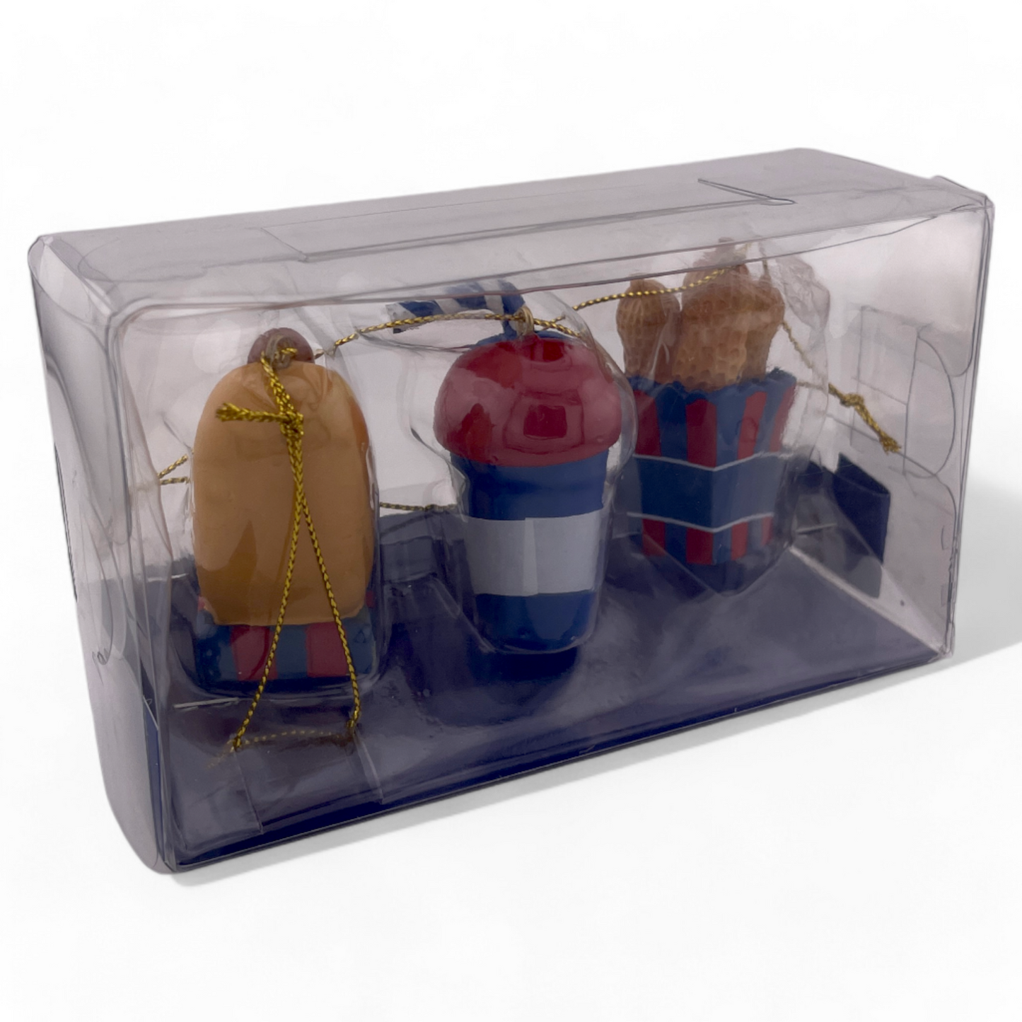 University of Kansas Jayhawks NCAA Snack Pack Set of 3 Christmas Ornaments