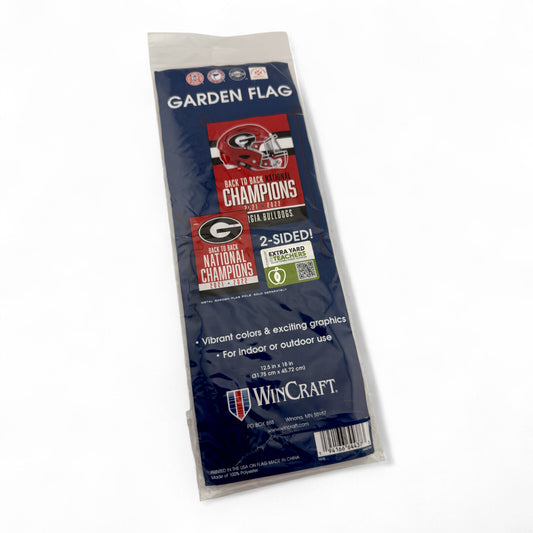 WinCraft University Georgia Bulldogs 2-Sided Champions Garden Flag 12" x 18"