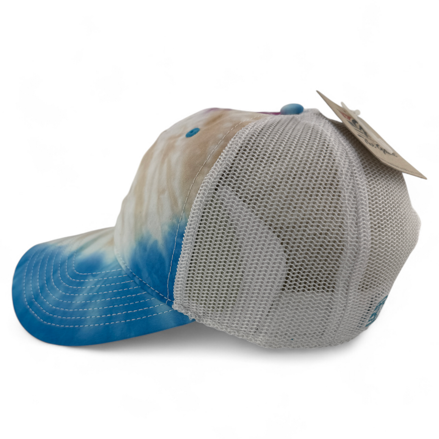 The Game GB470 Pastel Tie Dye Trucker Mesh Back Snapback Adjustable Dad Hat Cap
