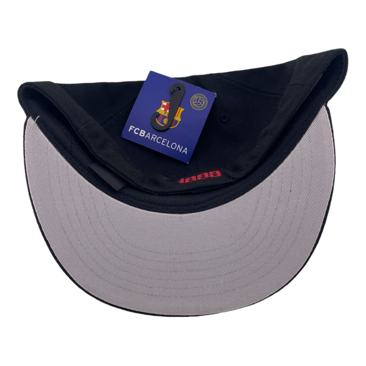 NEW Fi Collection FCB Club FC Barcelona Dawn FT-90 Pro Black/Grey UV Fitted Hat Cap