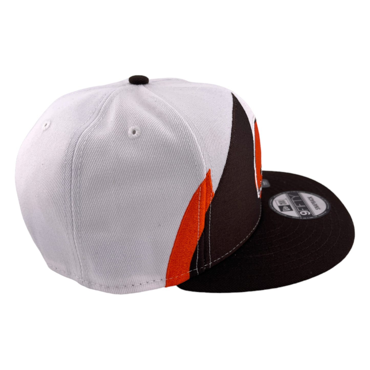 New Era Cleveland Browns Sharktooth Retro Wave NFL White 9FIFTY Snapback Hat Cap