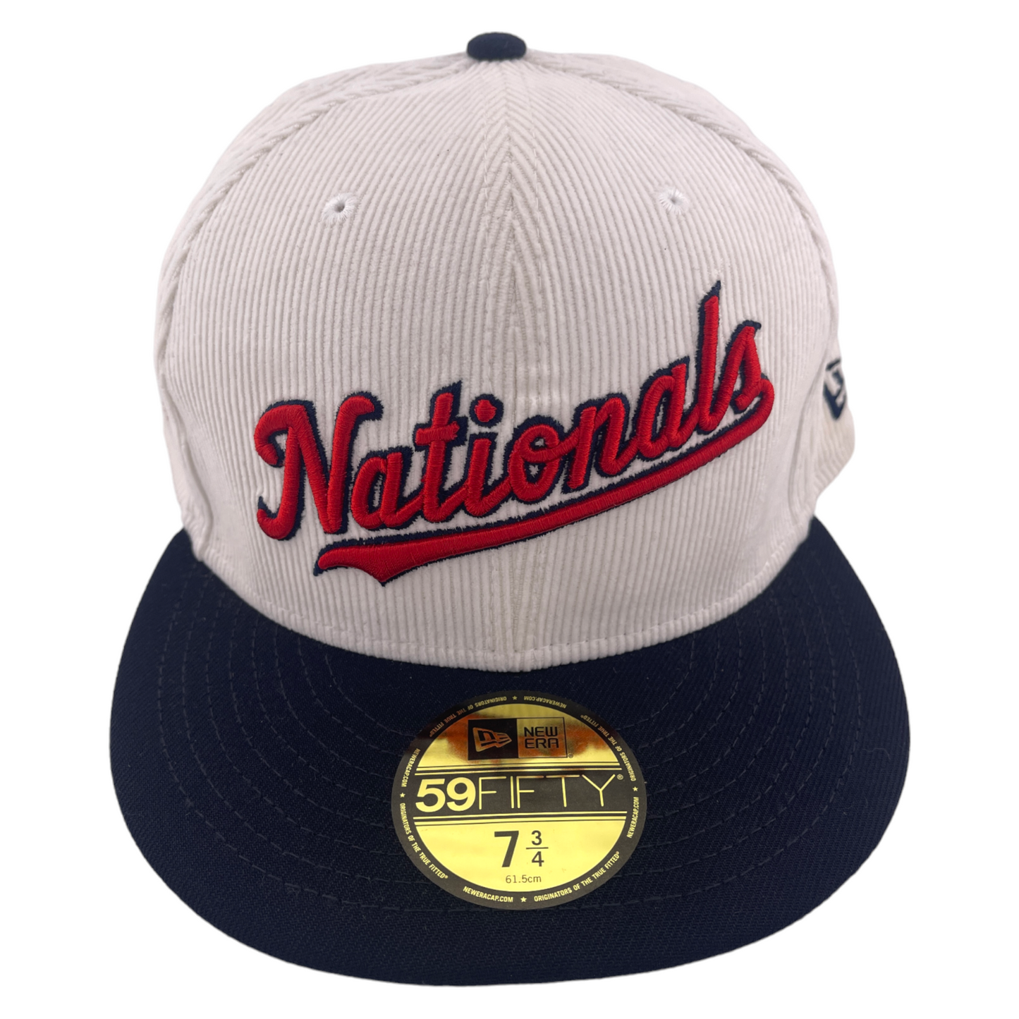 New Era Washington Nationals 10th Anniversary Script Cream Cord 59FIFTY Hat Cap