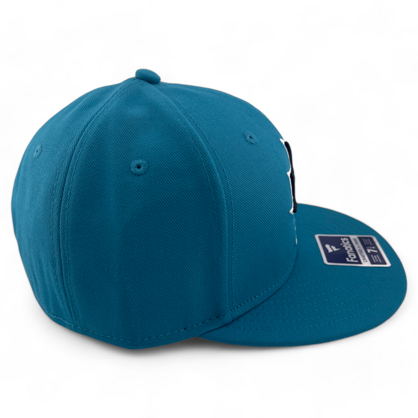 Fanatics San Jose Sharks NHL Hockey Teal Blue Core Primary Logo Fitted Hat