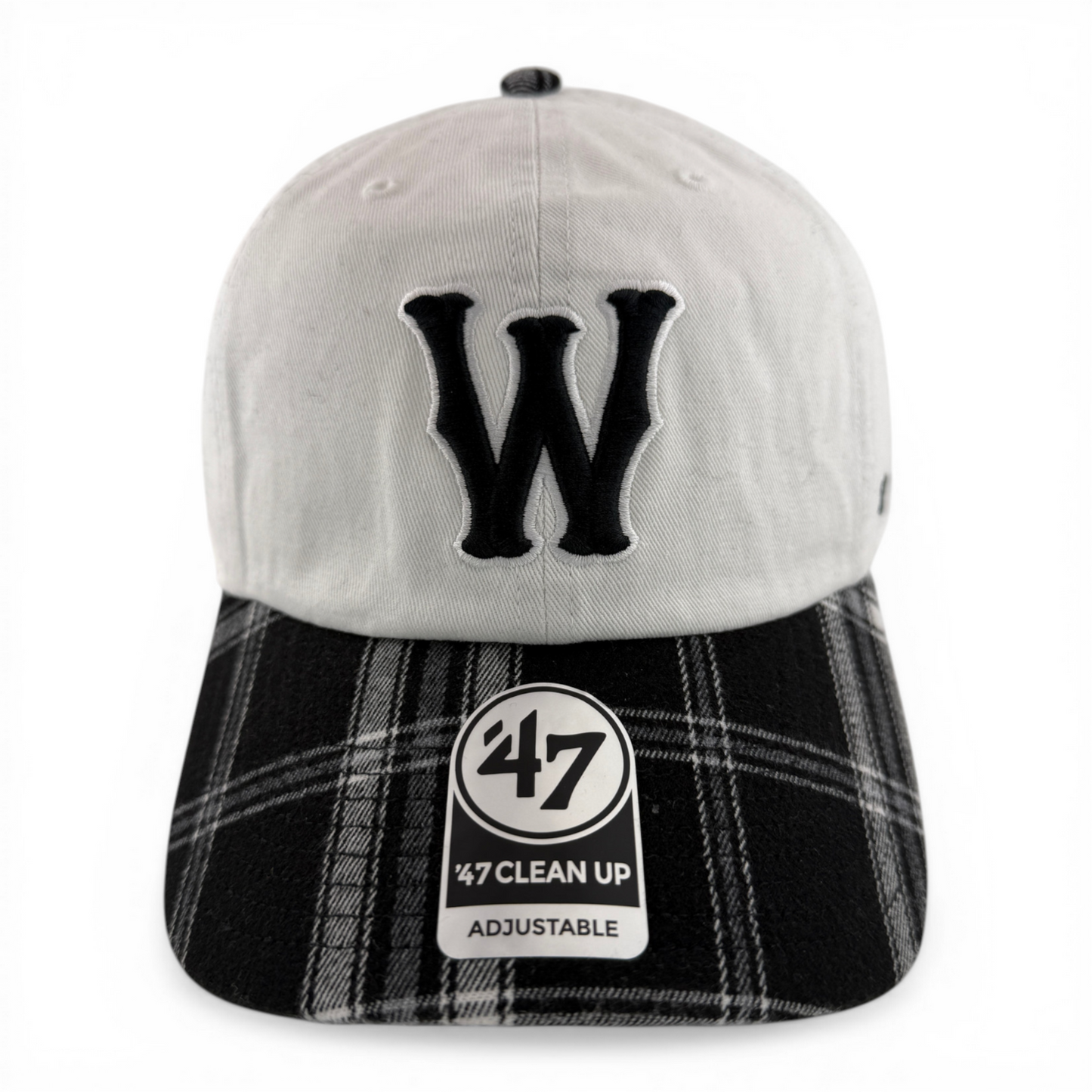 47 Brand Worcester Red Sox WooSox Plaid Totally Clean Up Adjustable Dad Hat Cap