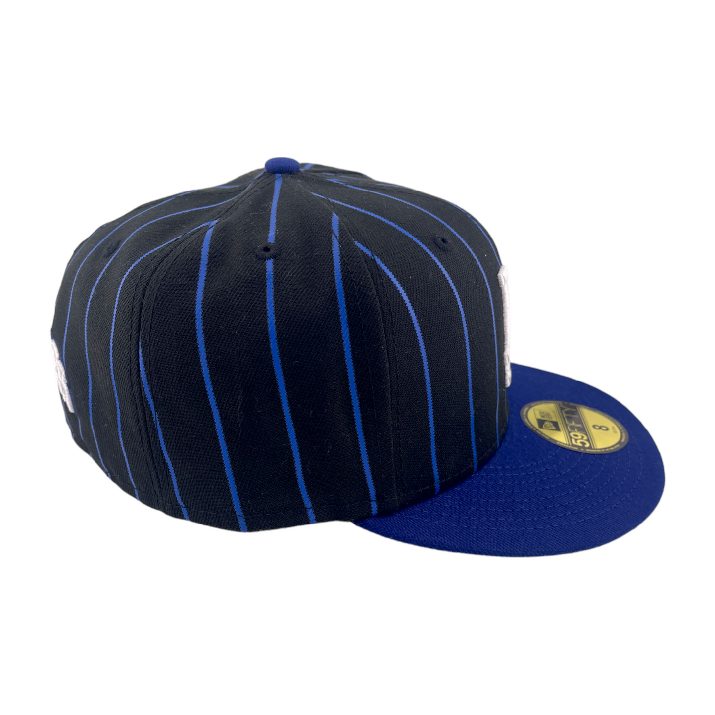 New Era Los Angeles Dodgers Birdcage Blue Pinstripe/Green UV 59FIFTY Fitted Hat Cap