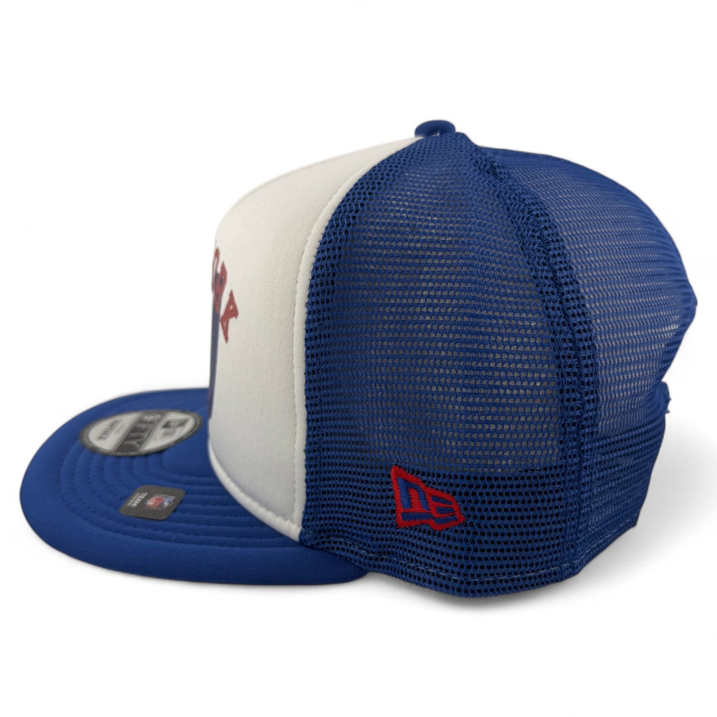 New Era New York Giants NFL Foam Print Trucker Mesh Back 9Fifty Snapback Hat