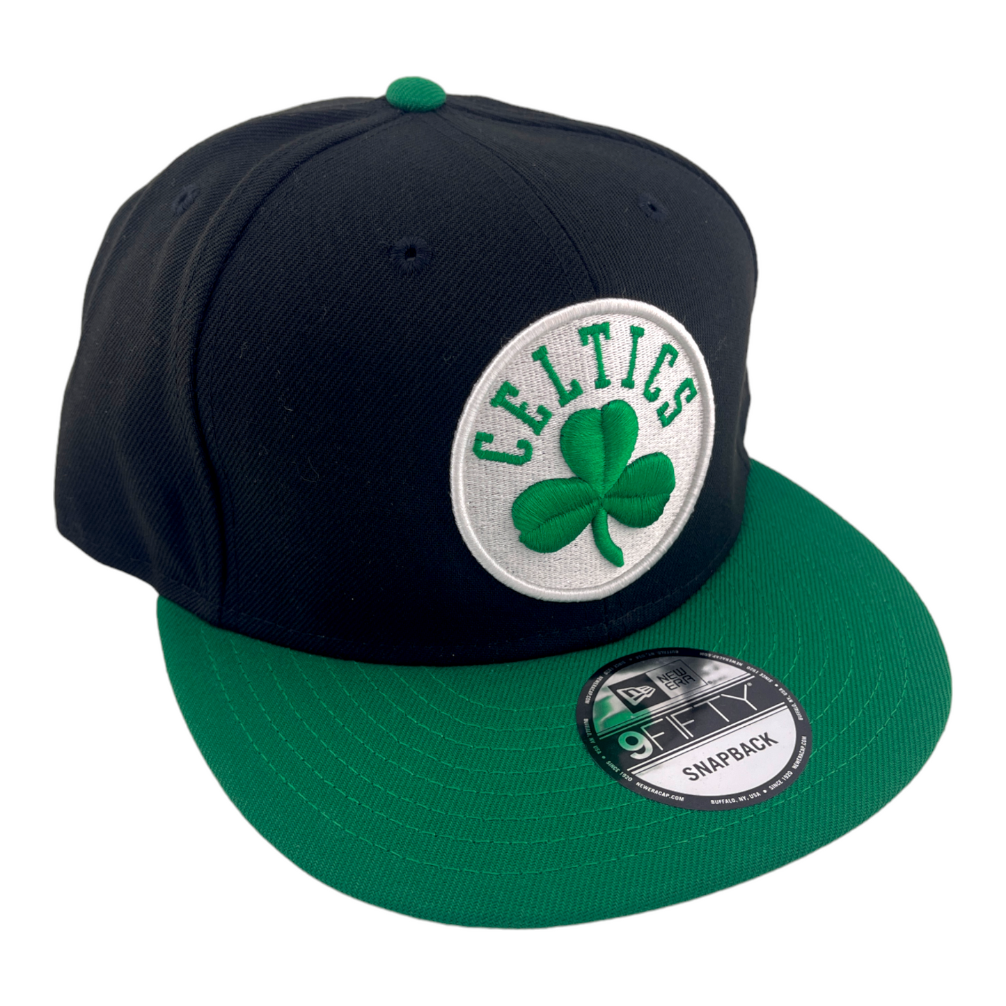 New Era Boston Celtics Basic Classic Logo Black/Green/Grey 9FIFTY Snapback Hat