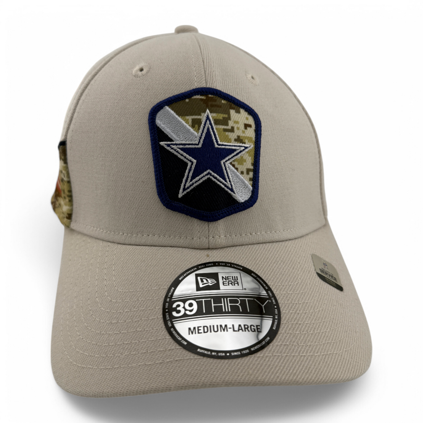 New Era Dallas Cowboys 2023 Salute to Service Tan NFL 39Thirty Flex Fit Hat Cap