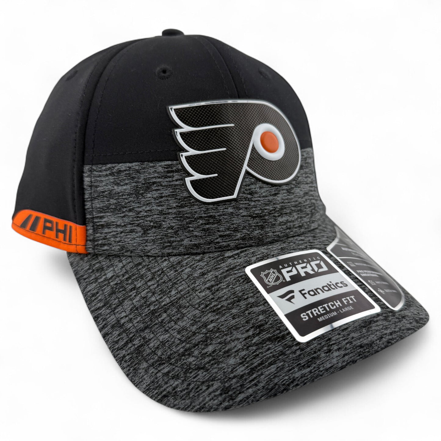 Fanatics Philadelphia Flyers NHL Locker Authentic Pro Series Stretch Fit Hat M/L