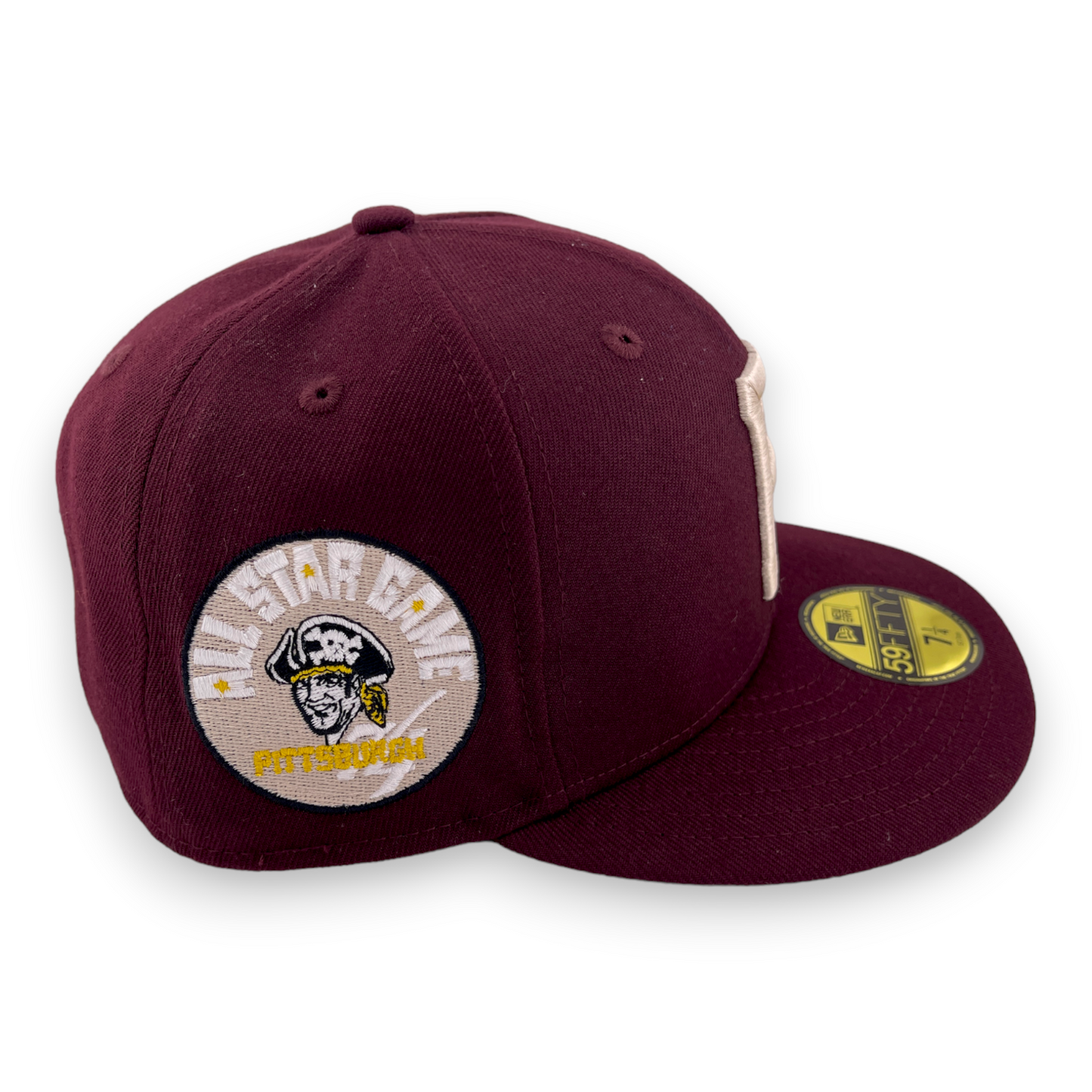 New Era Pittsburgh Pirates All-Star Game Patch Maroon/Beige UV 59FIFTY Hat Cap