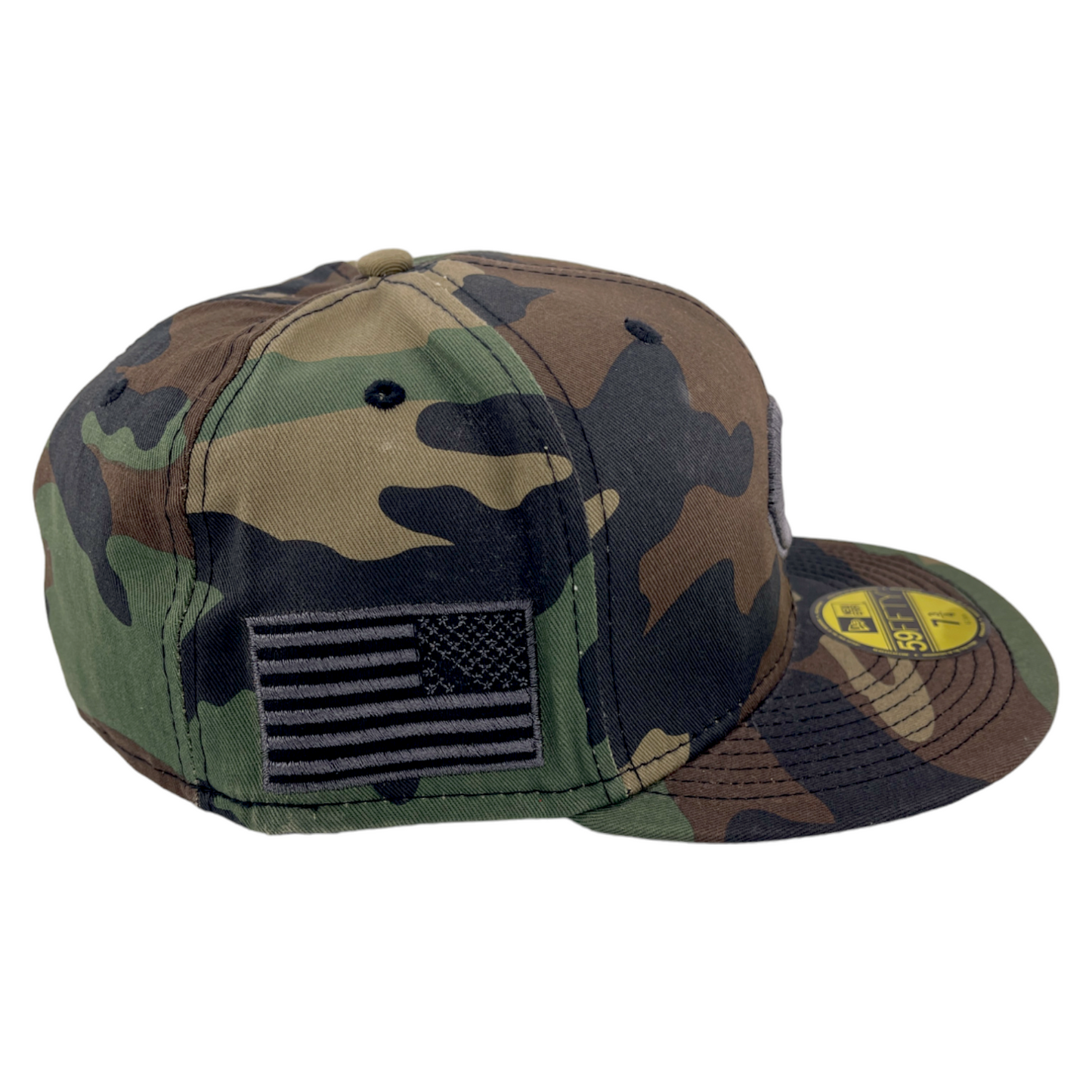 New Era Cincinnati Reds Flag Patch Camouflage Camo Gray Logo 59FIFTY Fitted Hat Cap