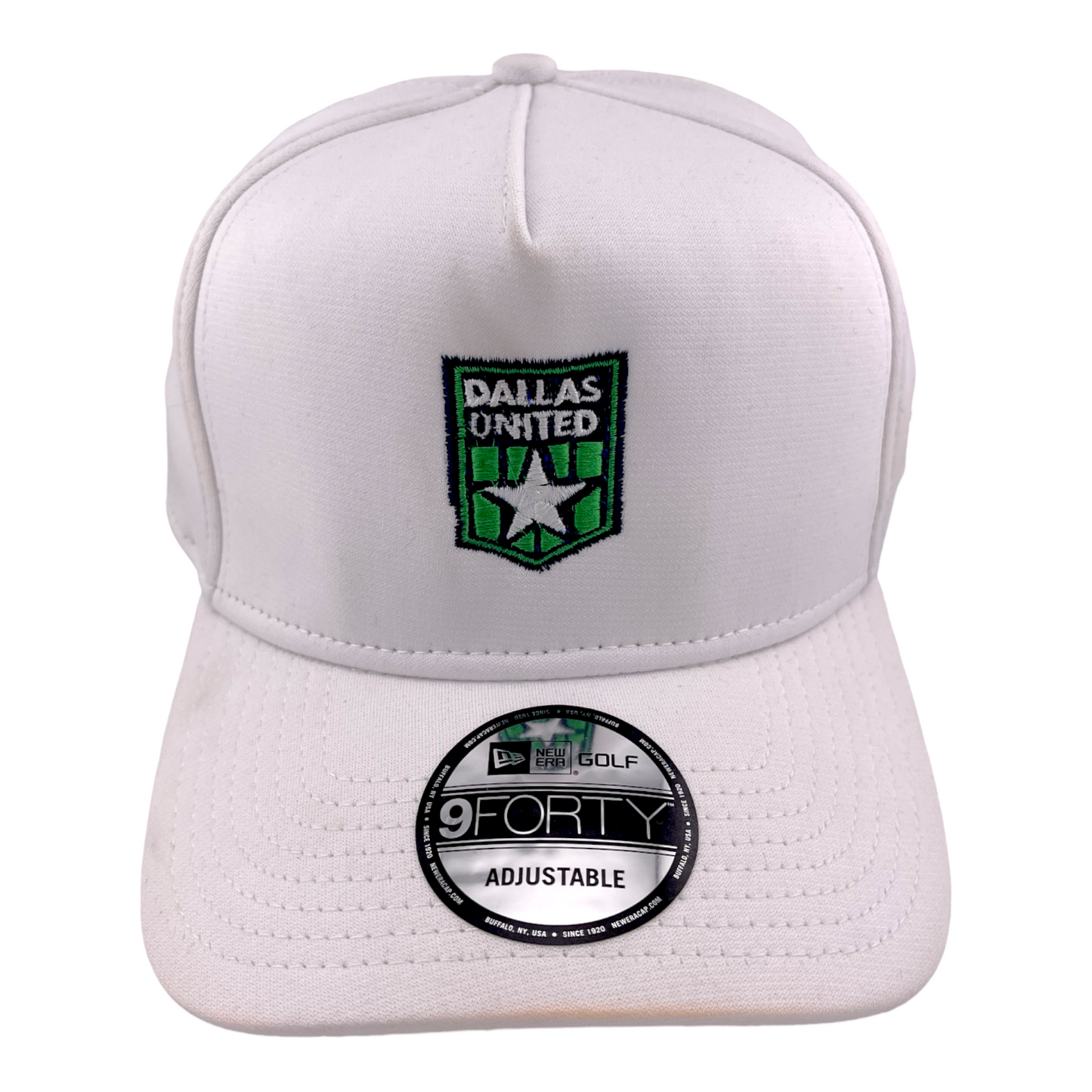 New Era Dallas United Soccer Club SC White Golf 9Forty A-Frame Snapback Hat Cap