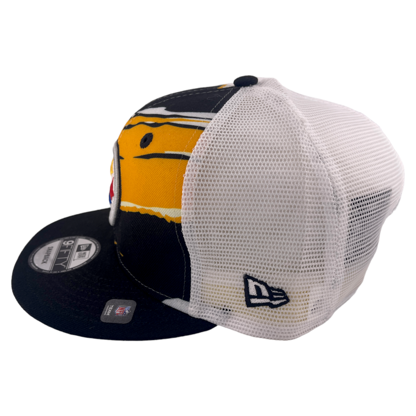 ~NEW DROP~ New Era Pittsburgh Steelers NFL Tear Trucker 9FIFTY Mesh Back Snapback Hat Cap