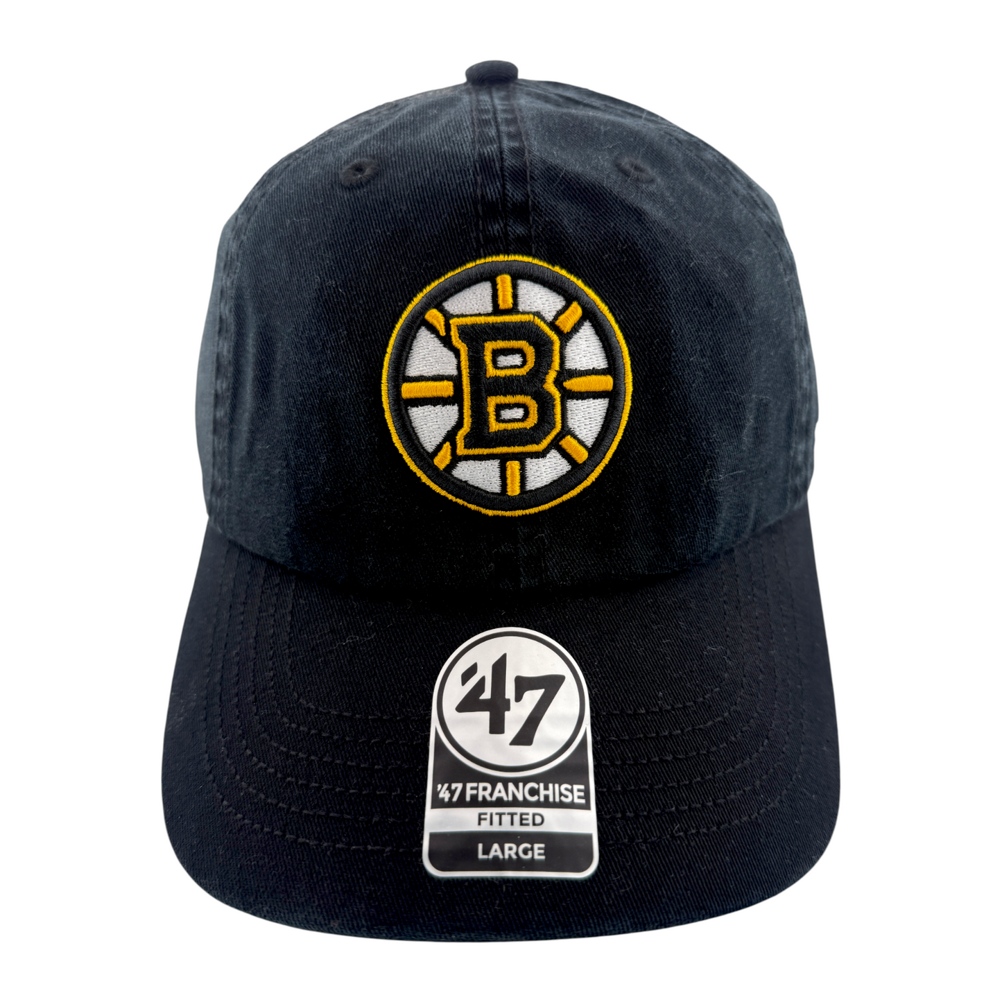 '47 Brand Boston Bruins NHL Black Classic Franchise Fitted Dad Hat Cap Large