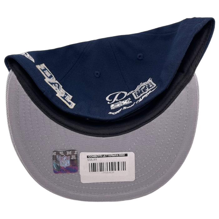 New Era Dallas Cowboys Letterman Super Bowl XXX Triple Patch 59FIFTY Fitted Hat Cap