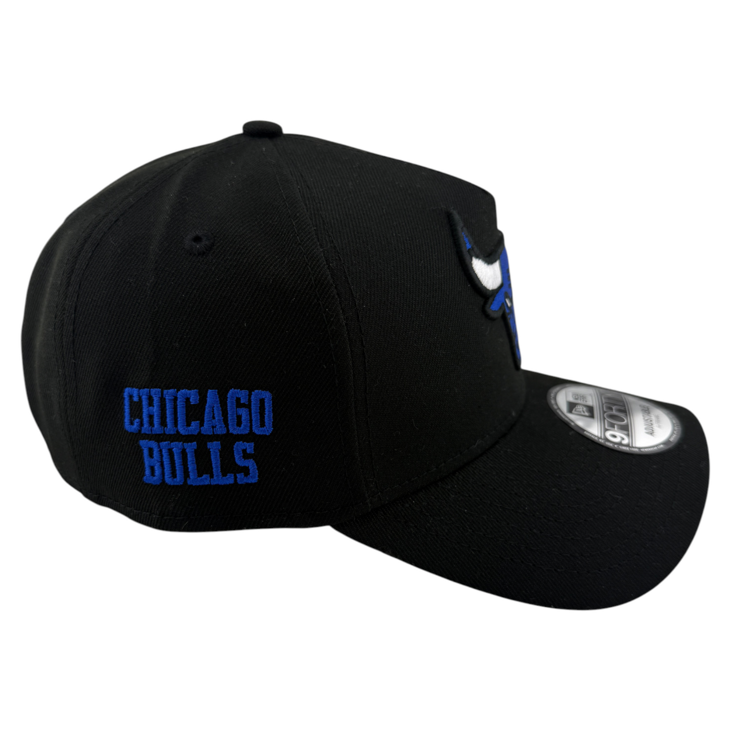 New Era Chicago Bulls NBA Black/Blue A-Frame 9Forty Snapback Adjustable Hat Cap