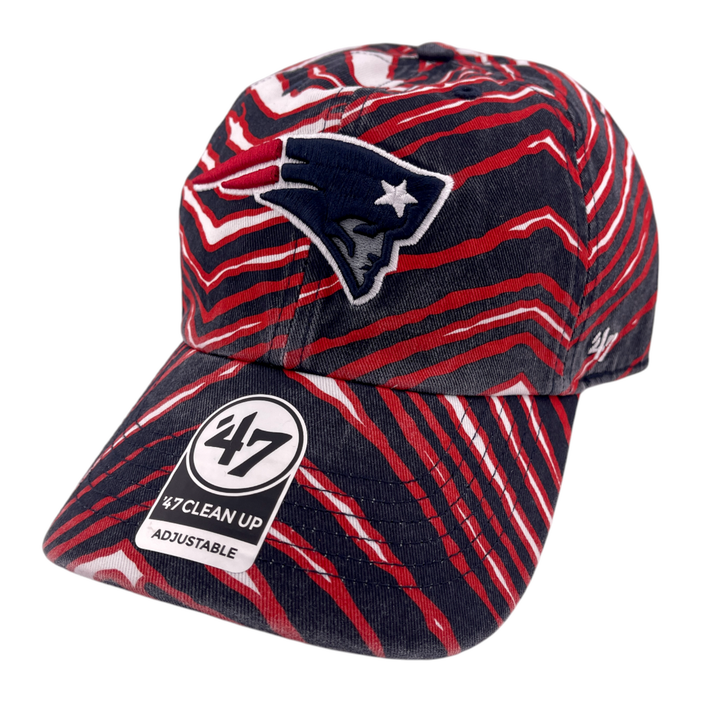 '47 Brand New England Patriots NFL Zubaz Camo Clean Up Adjustable Dad Hat Cap