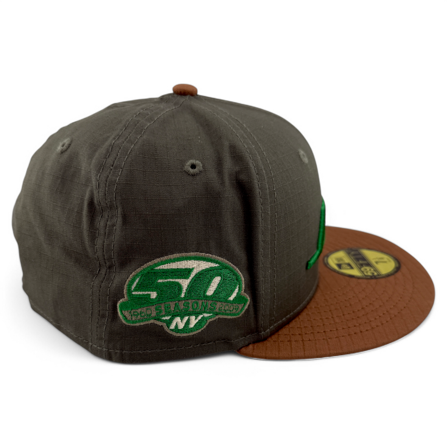 New Era New York Jets NFL Ripstop Olive 50th Anniversary 59Fifty Fitted Hat Cap