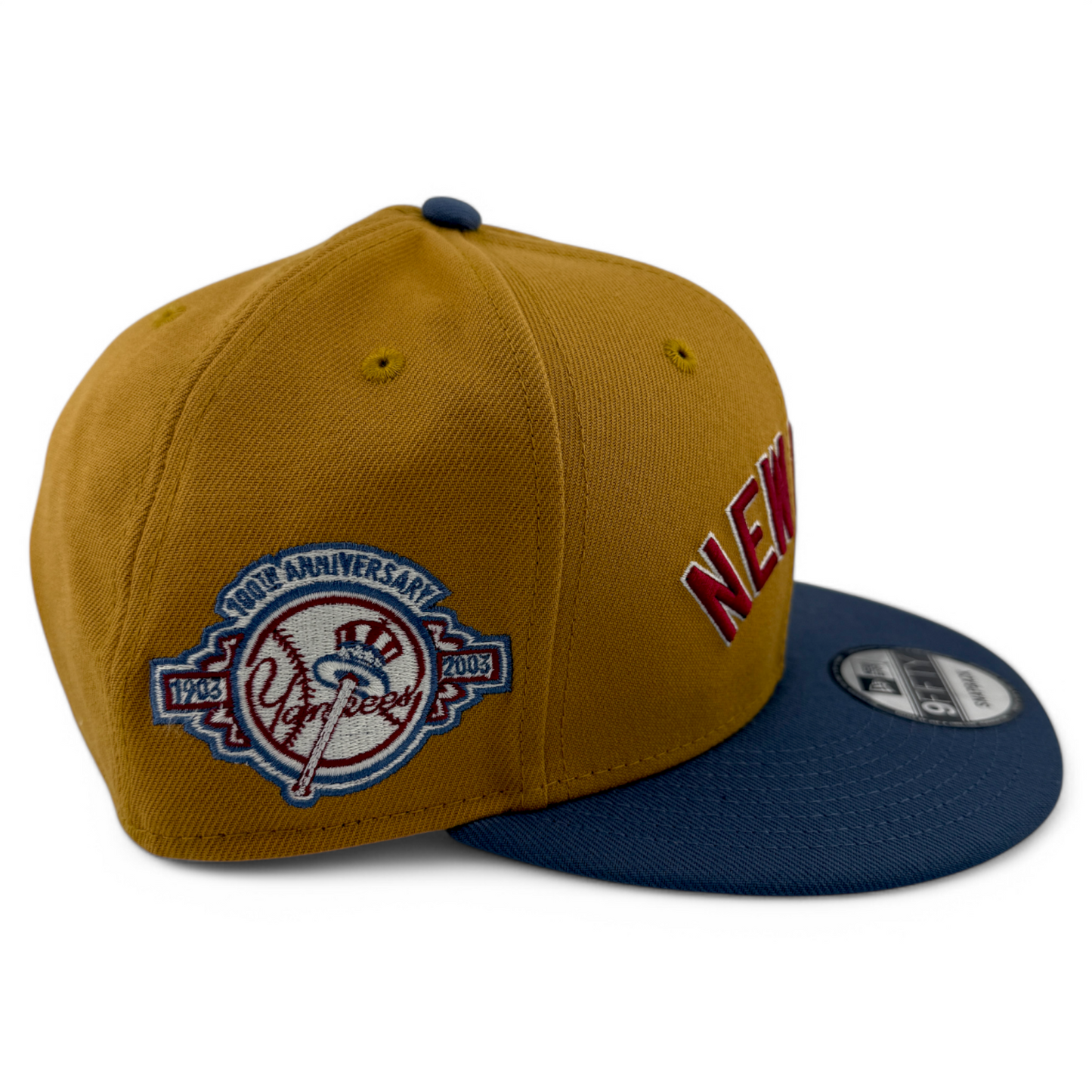New Era New York Yankees MLB Panama Tan 9FIFTY Snapback Adjustable Hat Cap
