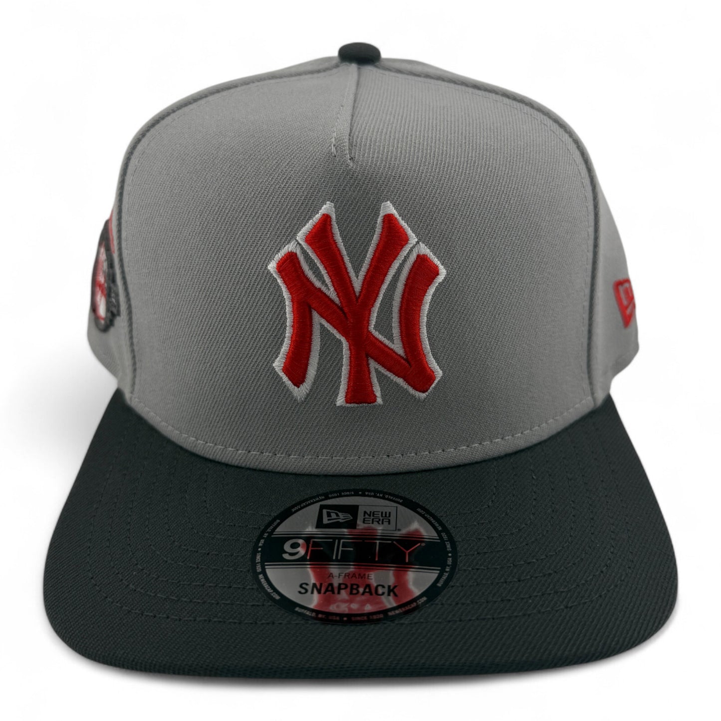 New Era New York Yankees MLB Grey A-Frame 9FIFTY Snapback Adjustable Hat Cap