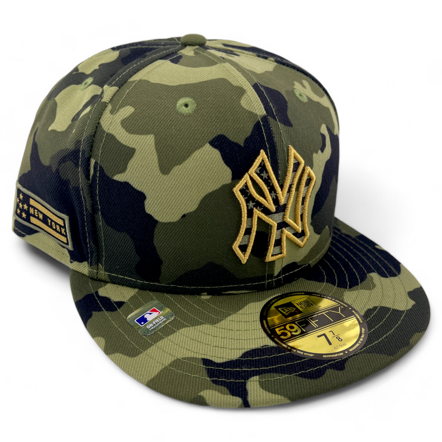 New Era New York Yankees MLB 2022 Armed Forces Day Camo 59Fifty Fitted Hat Cap