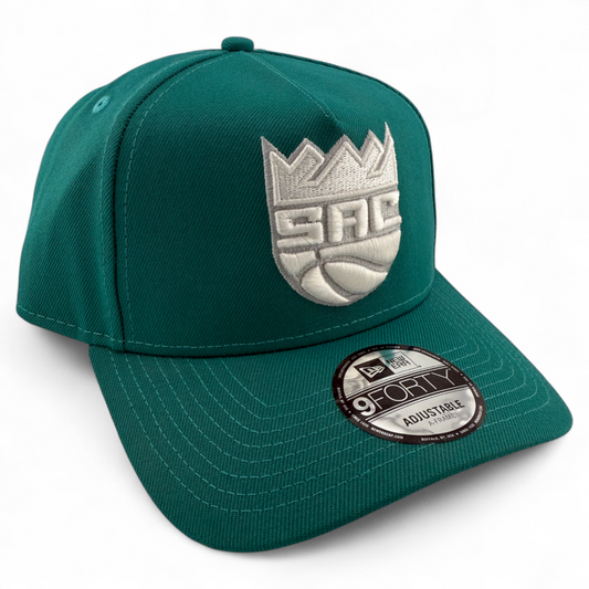 New Era Sacramento Kinds NBA Mint Green A-Frame 9Forty Snapback Adjustable Hat