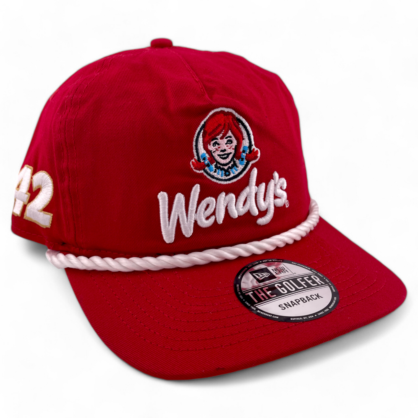 New Era Wendys Nascar #42 The Golfer Rope A-Frame Snapback Adjustable Hat Cap