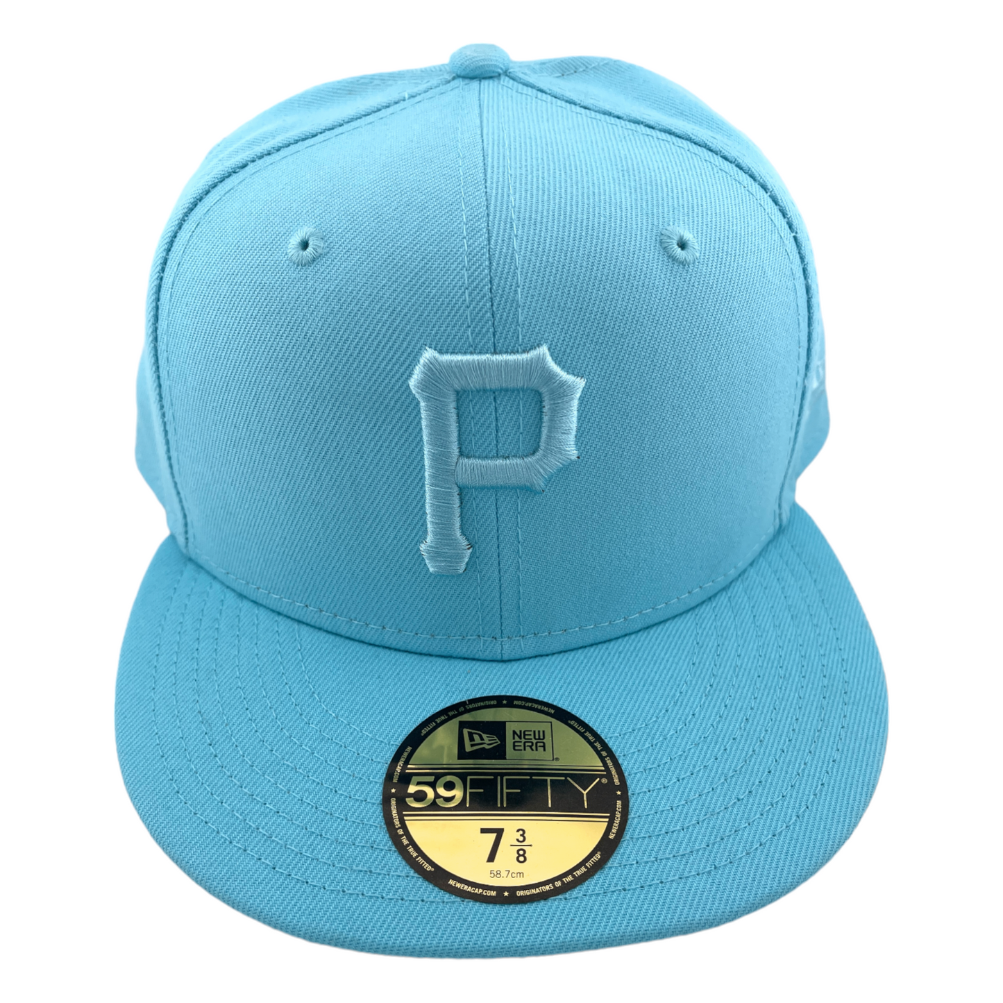 New Era Pittsburgh Pirates P Light Blue Color Pack Grey UV 59FIFTY Fitted Hat Cap