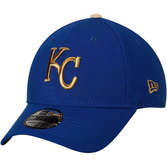 New Era Kansas City Royals MLB Team Classic 39Thirty Blue Gold Hat Cap